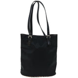 Luxury BurberrySs Nova Check Blue Label Shoulder Bag Nylon Beige Black Auth bs12222