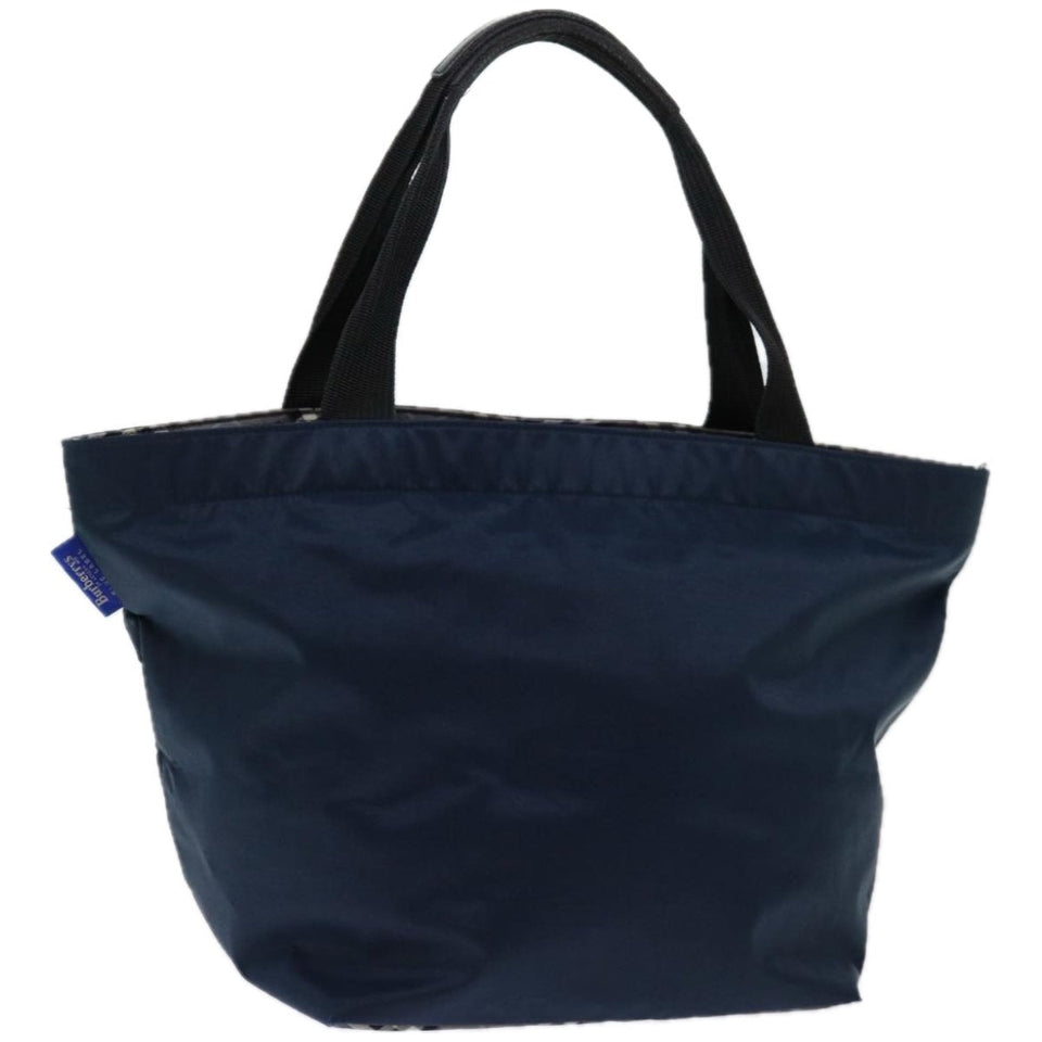 Luxury BurberrySs Blue Label Hand Bag Nylon Navy Auth bs12309