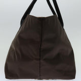 Luxury BurberrySs Blue Label Hand Bag Nylon Brown Auth bs12550