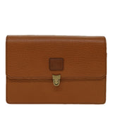 Luxury BurberrySs Clutch Bag Leather Brown Auth bs12584