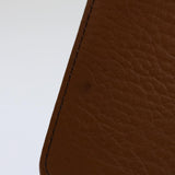 Luxury BurberrySs Clutch Bag Leather Brown Auth bs12584