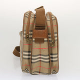 Luxury BurberrySs Nova Check Shoulder Bag Canvas Beige Auth bs12602