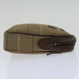 Luxury BurberrySs Nova Check Clutch Bag Canvas Beige Auth bs12786