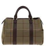 Luxury BurberrySs Nova Check Hand Bag Canvas Beige Auth bs12789
