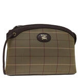 Luxury BurberrySs Nova Check Clutch Bag Canvas Beige Auth bs12794