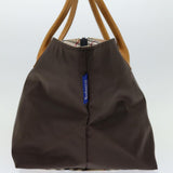 Luxury BurberrySs Nova Check Blue Label Tote Bag Nylon Brown Auth bs12913