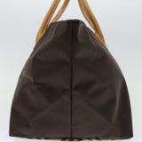 Luxury BurberrySs Nova Check Blue Label Tote Bag Nylon Brown Auth bs12913