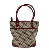 Luxury Burberry Nova Check Shoulder Bag Canvas Beige Auth bs13392