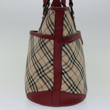 Luxury Burberry Nova Check Shoulder Bag Canvas Beige Auth bs13392