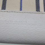 Luxury Burberry Tote Bag Canvas White Auth bs13470