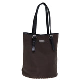 Luxury BurberrySs Nova Check Blue Label Shoulder Bag Nylon Brown Beige Auth bs13690