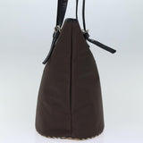 Luxury BurberrySs Nova Check Blue Label Shoulder Bag Nylon Brown Beige Auth bs13690