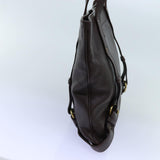 Luxury Burberry Tote Bag Leather Brown Auth bs13779