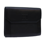 Luxury BurberrySs Shoulder Bag Leather Black Auth bs13801