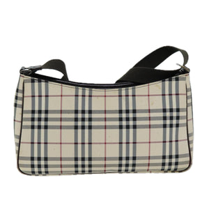 Luxury Burberry Nova Check Shoulder Bag Canvas Beige Auth bs13859