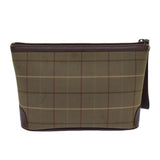 Luxury BurberrySs Nova Check Clutch Bag Canvas Brown Auth bs13864