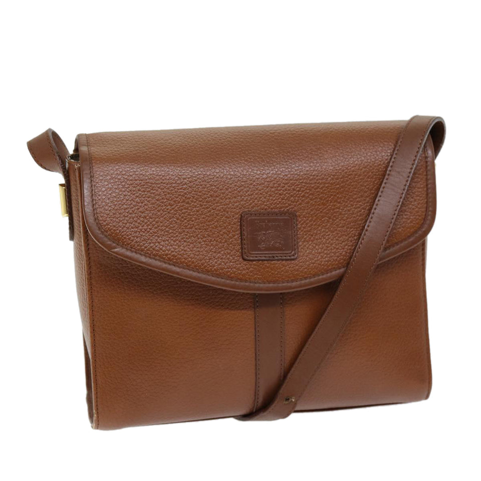Luxury BurberrySs Shoulder Bag Leather Brown Auth bs13916