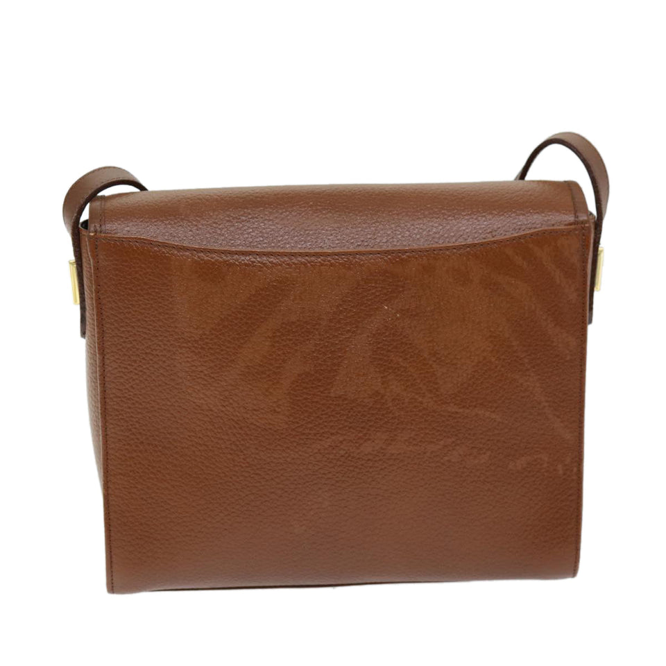 Luxury BurberrySs Shoulder Bag Leather Brown Auth bs13916