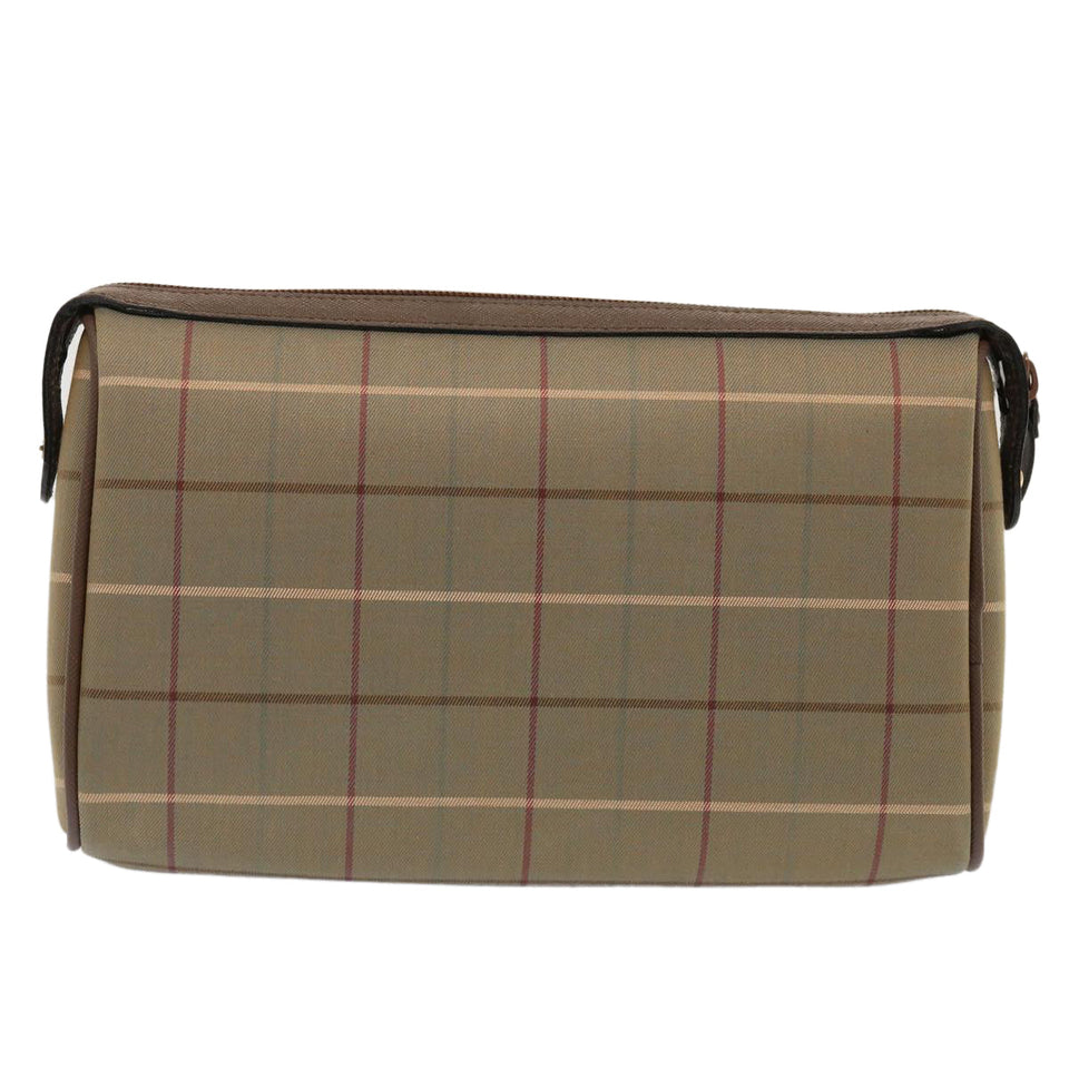 Luxury BurberrySs Nova Check Clutch Bag Canvas Beige Auth bs14027