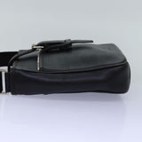 Luxury Burberry Shoulder Bag Leather Black Auth bs14162
