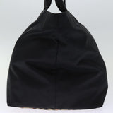 Luxury BurberrySs Nova Check Blue Label Hand Bag Nylon Black Auth bs14212