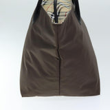 Luxury BurberrySs Blue Label Nova Check Tote Bag Nylon Brown Auth bs14252