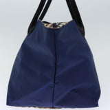 Luxury BurberrySs Nova Check Blue Label Tote Bag Nylon Navy Auth bs14253