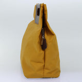 Luxury BurberrySs Nova Check Blue Label Hand Bag Nylon Yellow Auth bs14254