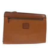 Luxury BurberrySs Clutch Bag Leather Brown Auth bs14286