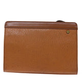 Luxury BurberrySs Clutch Bag Leather Brown Auth bs14286