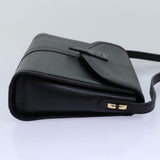 Luxury BurberrySs Shoulder Bag Leather Black Auth bs14648