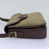 Luxury BurberrySs Nova Check Shoulder Bag Canvas Beige Auth bs14715