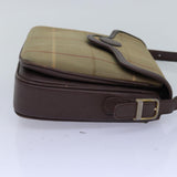 Luxury BurberrySs Nova Check Shoulder Bag Canvas Beige Auth bs14715