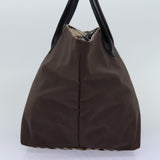 Luxury BurberrySs Nova Check Blue Label Tote Bag Nylon Beige Brown Auth bs14770