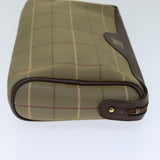 Luxury BurberrySs Nova Check Clutch Bag Canvas Beige Auth bs14803