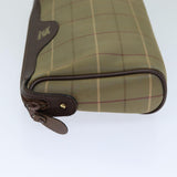 Luxury BurberrySs Nova Check Clutch Bag Canvas Beige Auth bs14803