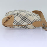 Luxury Burberry Nova Check Shoulder Bag Nylon Beige Auth bs14832