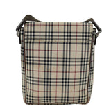 Luxury Burberry Nova Check Shoulder Bag Canvas Beige Auth bs14883