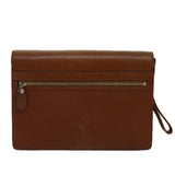 Luxury BurberrySs Clutch Bag Leather Brown Auth bs14900