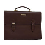 Luxury BurberrySs Hand Bag Leather Brown Auth bs14914