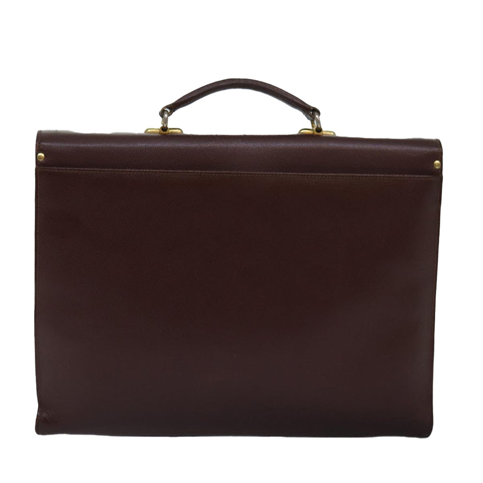 Luxury BurberrySs Hand Bag Leather Brown Auth bs14914