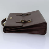 Luxury BurberrySs Hand Bag Leather Brown Auth bs14914