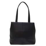 Luxury Burberry Tote Bag Leather Black Auth bs14933