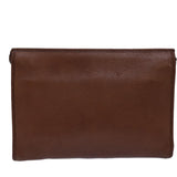 Luxury BurberrySs Clutch Bag Leather Brown Auth bs14953