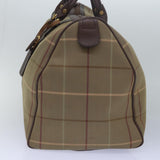Luxury BurberrySs Nova Check Boston Bag Canvas Beige Auth bs15037