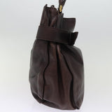 Luxury Burberry Shoulder Bag Leather Brown Auth bs15061