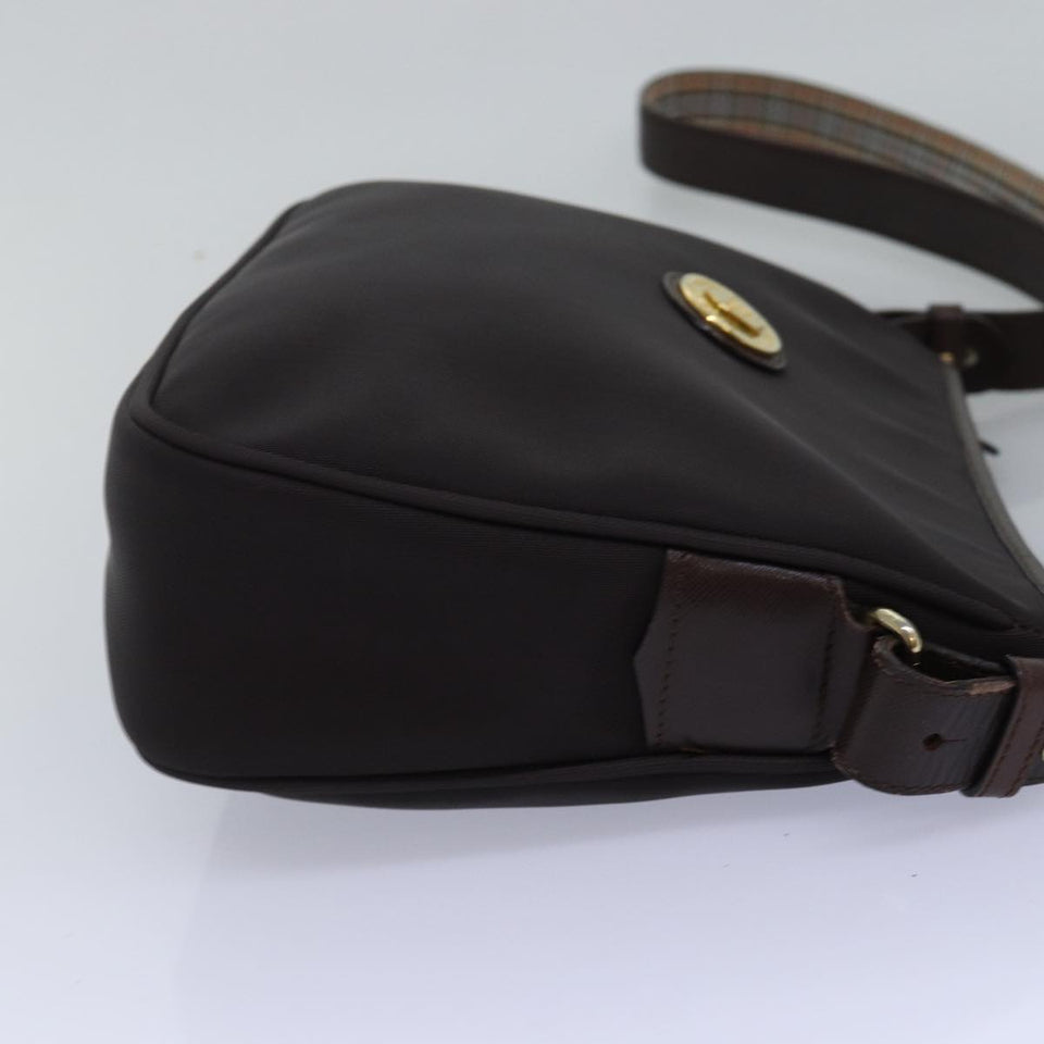 Luxury BurberrySs Shoulder Bag PVC Leather Brown Auth bs15062