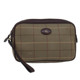 Luxury BurberrySs Nova Check Clutch Bag Canvas Beige Auth bs15066