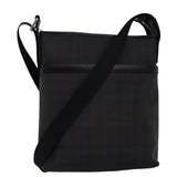 Luxury Burberry Nova Check Shoulder Bag PVC Leather Brown Auth bs15130