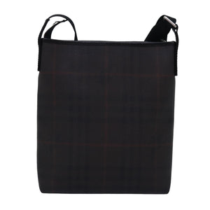Luxury Burberry Nova Check Shoulder Bag PVC Leather Brown Auth bs15130